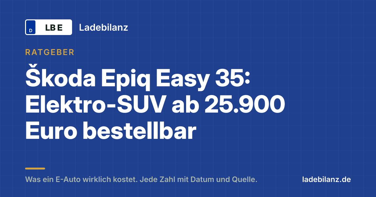 Škoda Epiq Easy 35: Elektro-SUV ab 25.900 Euro bestellbar